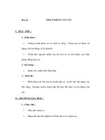 Sinh học 8 - HOẠT ĐỘNG CỦA CƠ pot