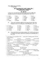 De khao sat hoc ki 1 lop 12