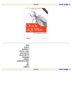 Oracle SQL*Plus The Definitive Guide- P1 docx