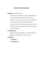 Giáo án Hoá 8 - MỞ ĐẦU MÔN HOÁ HỌC docx