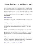 Những yếu tố nguy cơ gây bệnh tim mạch potx