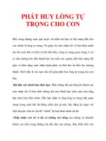 PHÁT HUY LÒNG TỰ TRỌNG CHO CON potx
