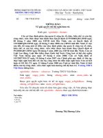 Mẫu Thông báo nghỉ hưu