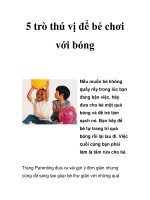 5 trò thú vị để bé chơi với bóng doc