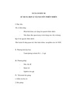 Giáo án Sinh học 9 - TIẾT 58 SỬ DỤNG HỢP LÍ TÀI NGUYÊN THIÊN NHIÊN ppt