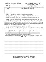 ĐỀ THI HK II - VẬT LÝ 6-7-8