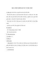 Sinh học 9 - PHÁT SINH GIAO TỬ VÀ THỤ TINH docx