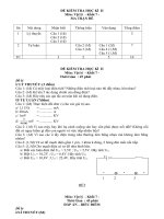 ĐỀ THI HỌC KỲ II - VẬT LÝ 7 - Đề lẻ