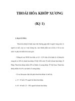 THOÁI HÓA KHỚP XƯƠNG (Kỳ 1) potx