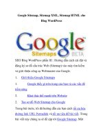 google sitemap, sitemap xml, sitemap html cho blog wordpress