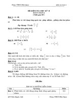 ĐỀ KIỂM TRA TOÁN 6 - HK II (Có đáp án và biểu điểm)