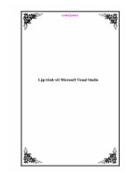 Lập trình với Microsoft Visual Studio pptx