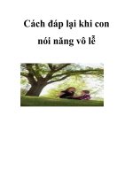Cách đáp lại khi con nói năng vô lễ doc