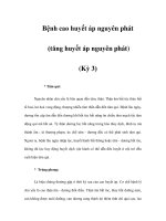 Bệnh cao huyết áp nguyên phát (tăng huyết áp nguyên phát) (Kỳ 3) ppsx