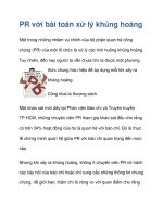 PR với bài toán xử lý khủng hoảng potx