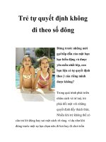 Trẻ tự quyết định không đi theo số đông doc