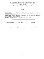 ĐỀ THI HK II VĂN 8