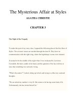 The Mysterious Affair at Styles AGATHA CHRISTIE CHAPTER 3 pptx