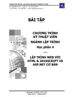 lập trình web với html & javascript và asp.net cơ bản