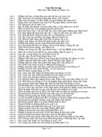 Câu hỏi ôn tập Môn học: Bảo dưỡng kỹ thuật ô tô potx