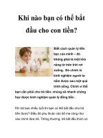 Khi nào bạn có thể bắt đầu cho con tiền? doc