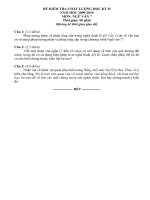 Đề kiểm tra học kỳ 2_Ngữ văn 7