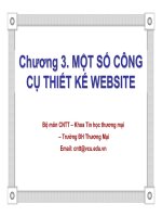 Chương 3: MỘT SỐ CÔNG CỤ THIẾT KẾ WEBSITE docx