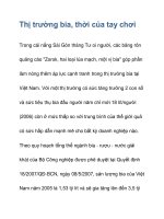 Thị trường bia, thời của tay chơi docx