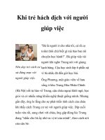 Khi trẻ hách dịch với người giúp việc ppt