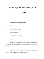 BỆNH HỌC THẬN - BÀNG QUANG (Kỳ 5) doc