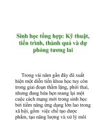 Sinh học tổng hợp: Kỹ thuật, tiến trình, thành quả và dự phỏng tương lai pps