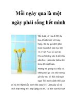 Mỗi ngày qua là một ngày phải sống hết mình ppt