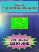 TỔ CHỨC CƠ SỞ ĐẢNG VÀ XÂY DỰNG ĐẢNG Ở CƠ SỞ potx
