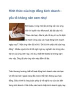 Hình thức của hợp đồng kinh doanh pdf