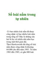 Số loài nấm trong tự nhiên potx