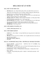HÓA CHẤT XỬ LÝ NƯỚC ppsx
