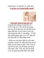 Giảm nguy cơ ung thư vú pptx