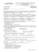 Thi thử ĐH theo cấu trúc của bộ ( có ĐA )