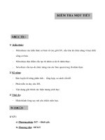 Giáo án Sinh học 10 nâng cao - KIỂM TRA MỘT TIẾT ppt