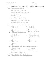 PT và HPT Đại Số Ôn Thi Đại Học(Rất lạ)
