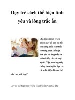 Dạy trẻ cách thể hiện tình yêu và lòng trắc ẩn doc