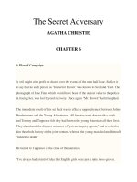 The Secret Adversary AGATHA CHRISTIE CHAPTER 6 A Plan of Campaign A veil might with profit be docx