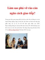 Làm sao phá vỡ rào cản ngăn cách giao tiếp? pdf