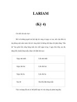 LARIAM (Kỳ 4) Chỉ dẫn liều đặc biệt : Đối với những người du lịch sắp docx