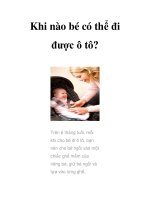Khi nào bé có thể đi được ô tô? pps