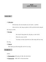 Giáo án Sinh học 10 nâng cao - AXIT NUCLIC ppsx