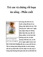 Trẻ em và chứng rối loạn ăn uống - Phần cuối ppsx