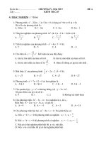 ĐỀ KT 20'''' ĐẠI SỐ 9-CHƯƠNG IV