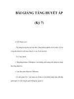 BÀI GIẢNG TĂNG HUYẾT ÁP (Kỳ 7) doc