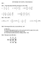 một số đề thi học kì 2 ( tham khảo)